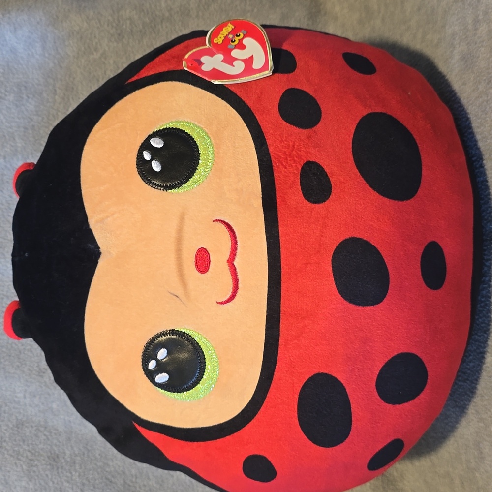 Ty Red and Black Ladybug Plush